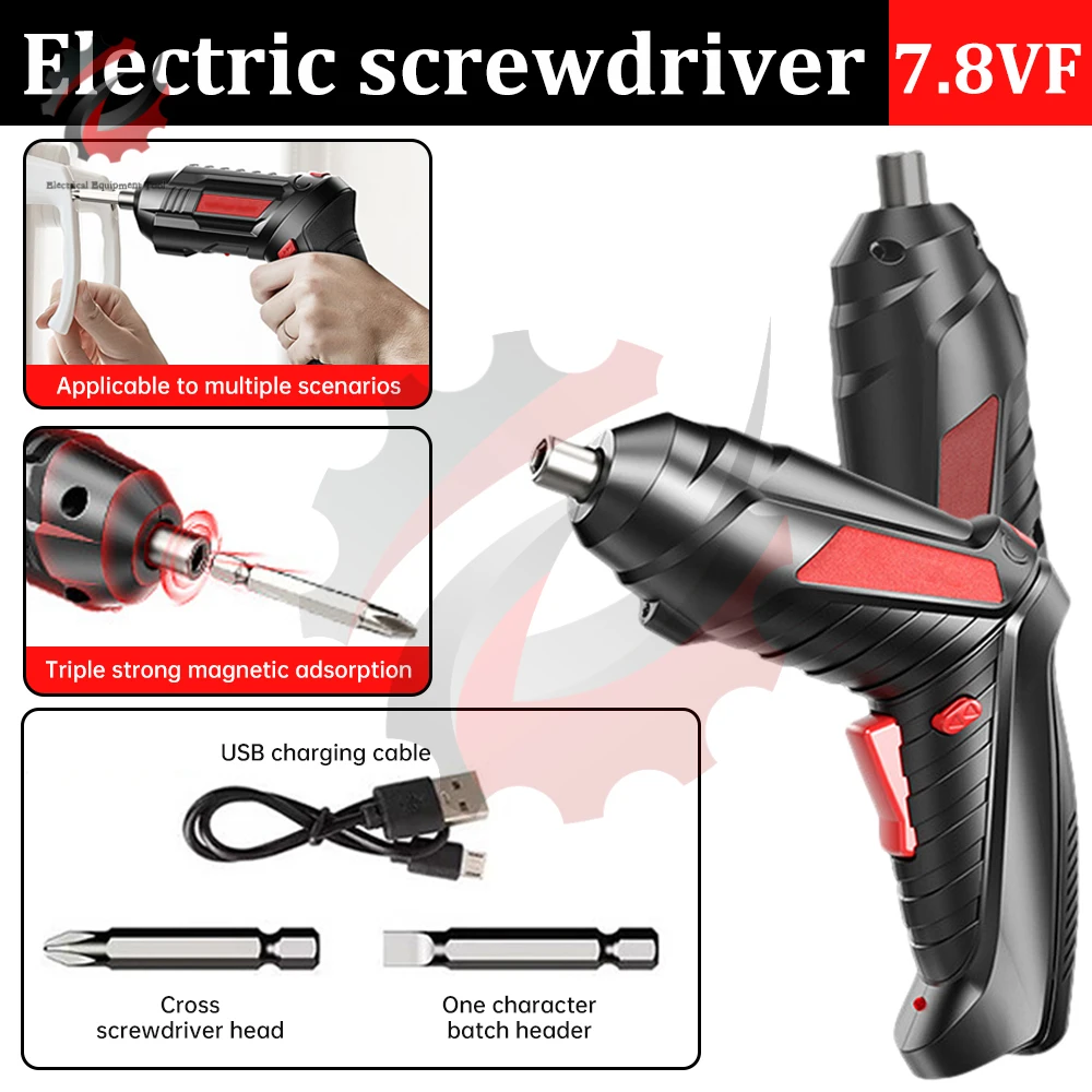 Electric Screwdriver Rechargeable Cordless Impact Drill Wireless Electric Drill Screwdriver Set Multifunctional Screw Driver