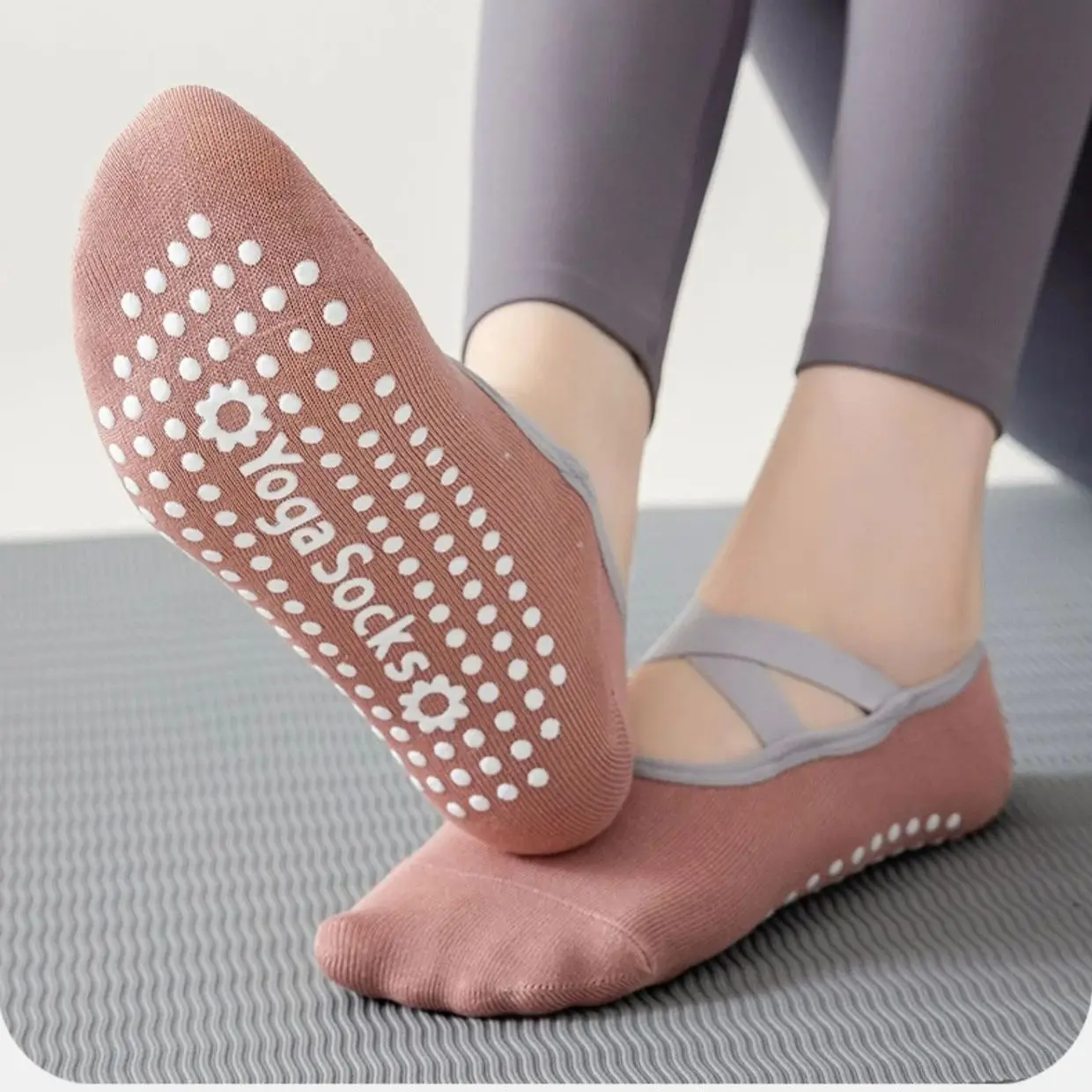 

Носки для пилатеса с ручками для женщин, носки для йоги, быстросохнущие мягкие хлопковые носки премиум-класса для йоги для балета и танцев