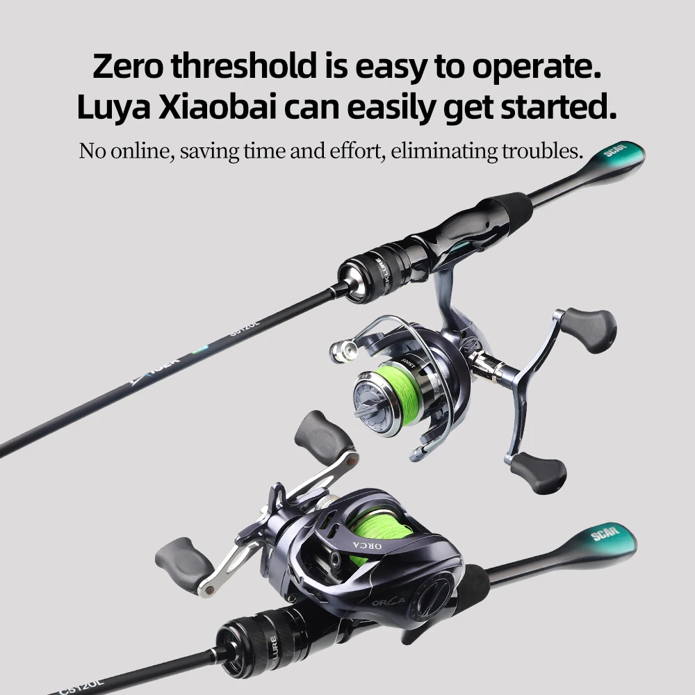 FISHINGFANS ORCA ULTRALIGHT UL SOLID TIP TAPERED HANDLE TROUT LAKE RIVER SPINNING CASTING FISHING ROD