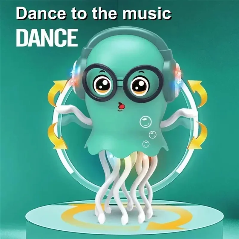 CYGJ-Pulpo Elétrico Caminhando Dançando Com Luzes Musicais Pet Eletrônico Para Crianças
