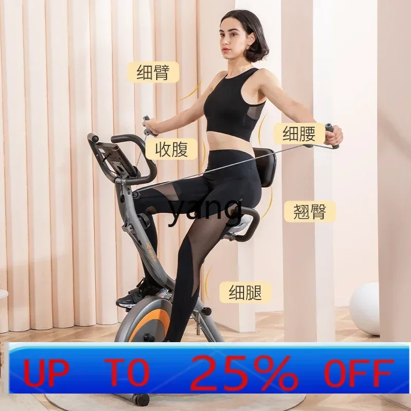 

YJQ Folding Spinning Bike Magnetic Control Exercise Bike Indoor Pedal Home Small Athlete