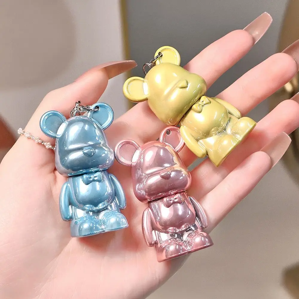 Jelly Mirror Lipstick Mini Non-stick Cup Moisturizing Long-lasting Lipstick Bear-shaped With Key Chain Lip Gloss Women