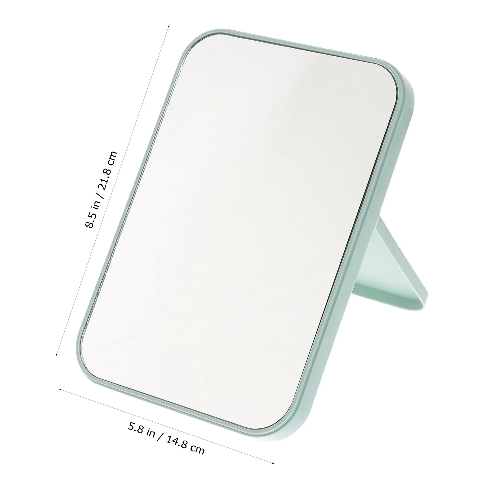 Light Green Portable Foldable Square Makeup Mirror Compact Desktop High Definition Clear Surface Travel Gift