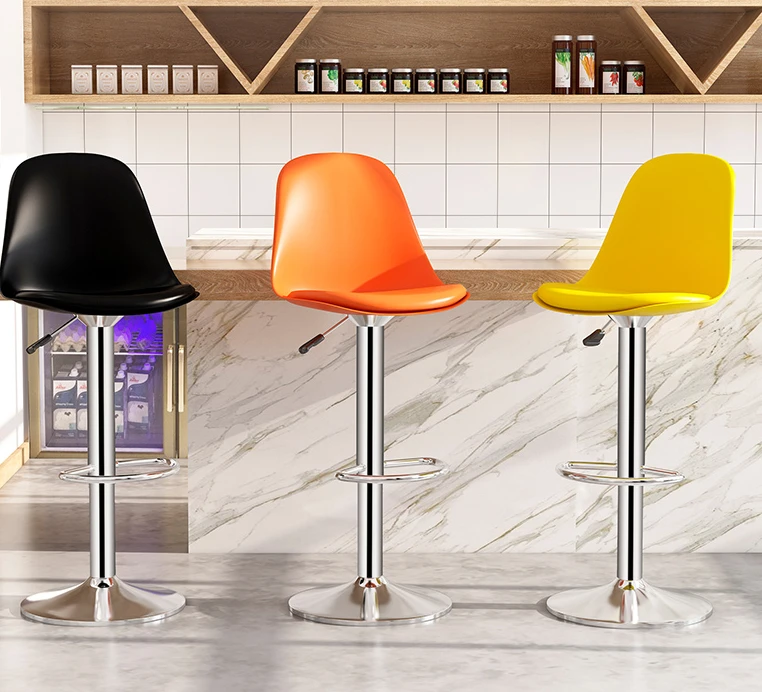 Cadeira giratória com elevação do tamborete alto, moderno e simples