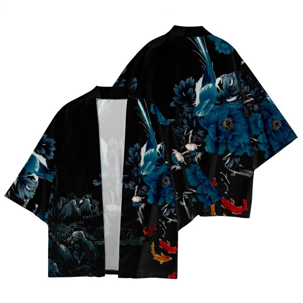 

Men's Women's Japanese Kimono Cardigan Japanese Jacket Casual Fashion Shirt Cardigan Jacket Lightweight Japanese Unisex clothing