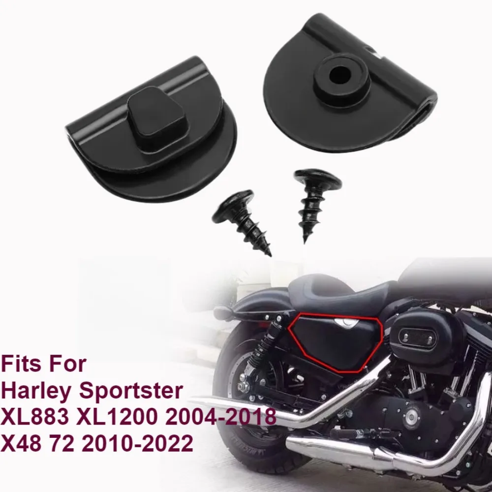 

2pcs Motorcycle ABS Plastic Left Side Battery Cover Clips Fits For Harley Sportster XL883 XL1200 2004-2018 X48 72 2010-2022