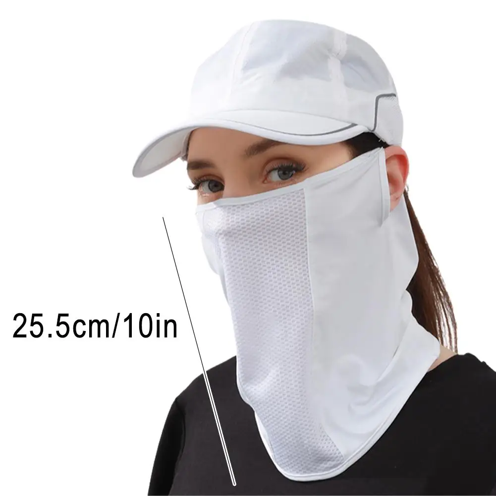 Zomer Zonnebrandcrème Masker Ijs Zijde Oorhangend Masker Outdoor Golf Ademende Mesh Uv Bescherming Nek Sjaal