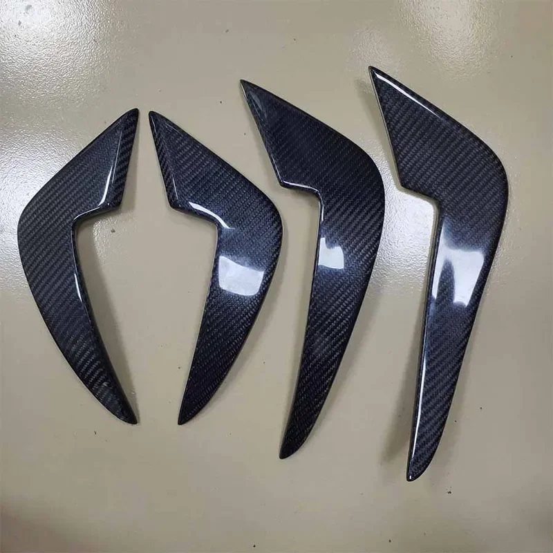 

For BMW M2 F87 M2C 2014+ Carbon Fiber Car Front Bumper Wind knife Splitter Spoiler Canard Air Knife Surround Trim Auto Parts