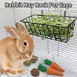 Rabbit Hay Feeder Metal Rabbit Hay Rack Multi-Function Hay Racks Rabbit Feeder Racks Guinea Pig Bunny Cage Accessories