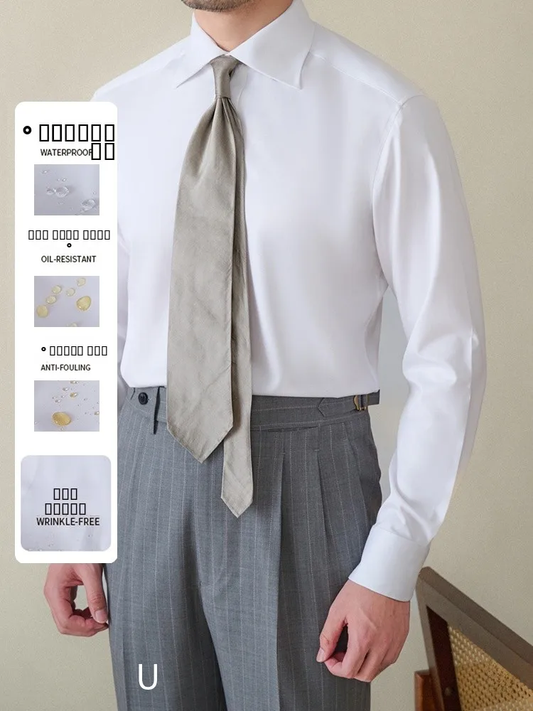 

Мистер. Мужская водонепроницаемая дышащая рубашка Deer Tee в итальянском стиле с воротником-стойкой, повседневная, городская, модная, маслоотталкивающая...