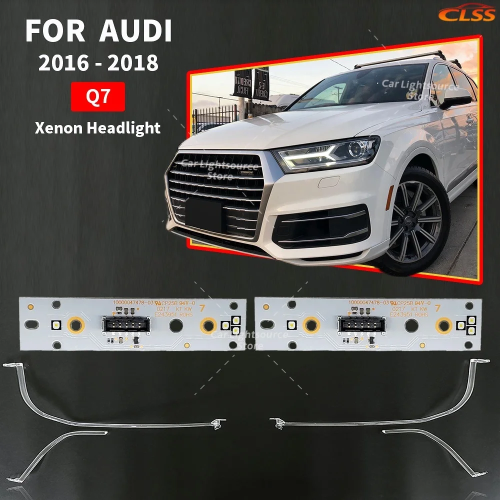 

For AUDI Q7 2016-2019 Xenon Headlight Daytime Running Lights Light Guide Plate DRL Boards Light Source Light Tube Guide Strip