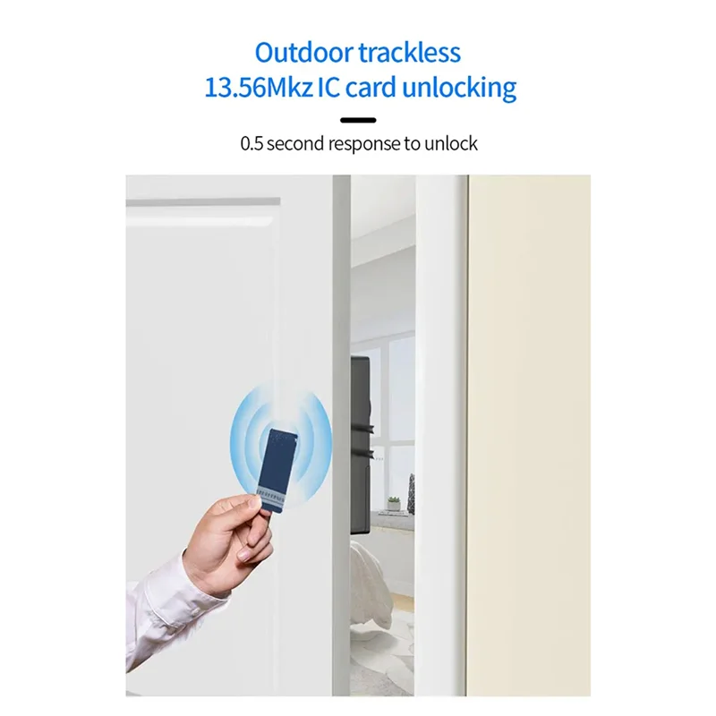

Promotion! 2X Smart Tuya App IC Card Lock For Wooden Door Bluetooth Lock Electronic Door Lock No Drill