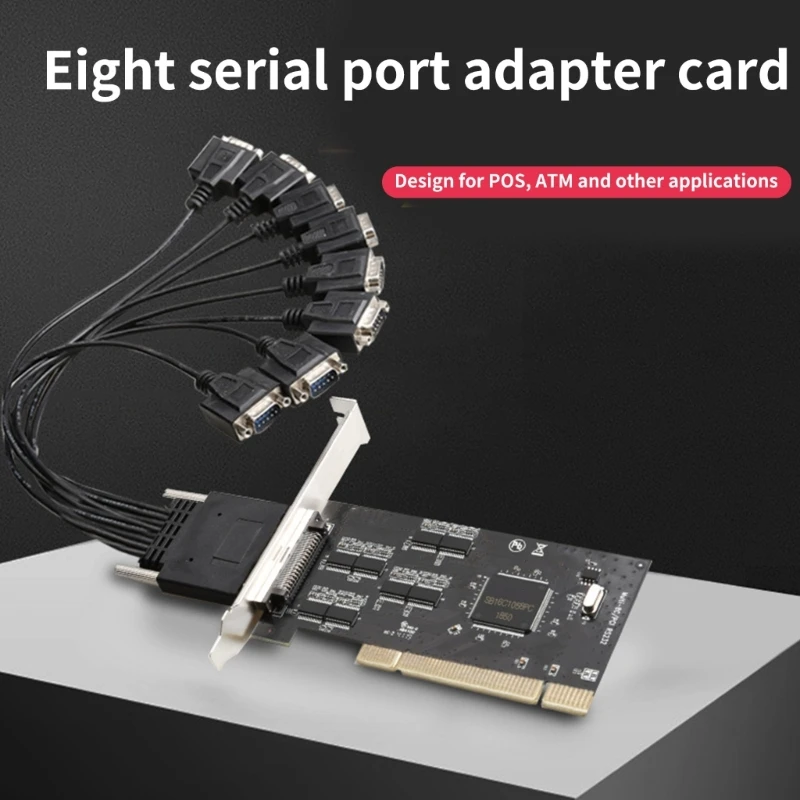 PCI naar 8x RS232 seriële adapterkaart voor POS, automatiseringscommunicatieapparaten