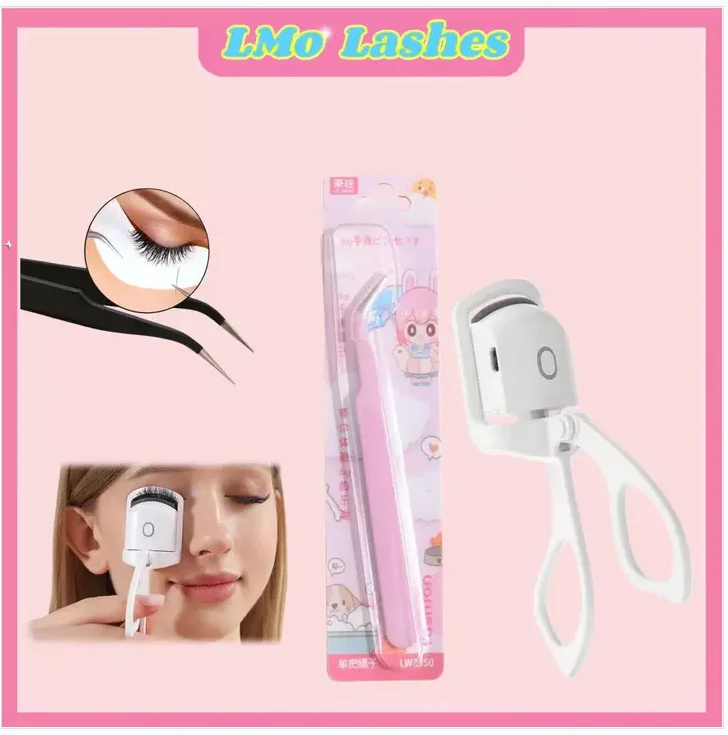 أداة تجعيد الرموش الساخنة القابلة لإعادة الشحن مع وسادات سيليكون للتحكم في درجة الحرارة بشاشة LCD + ملاقط تجعيد طبيعية تدوم طويلاً #1