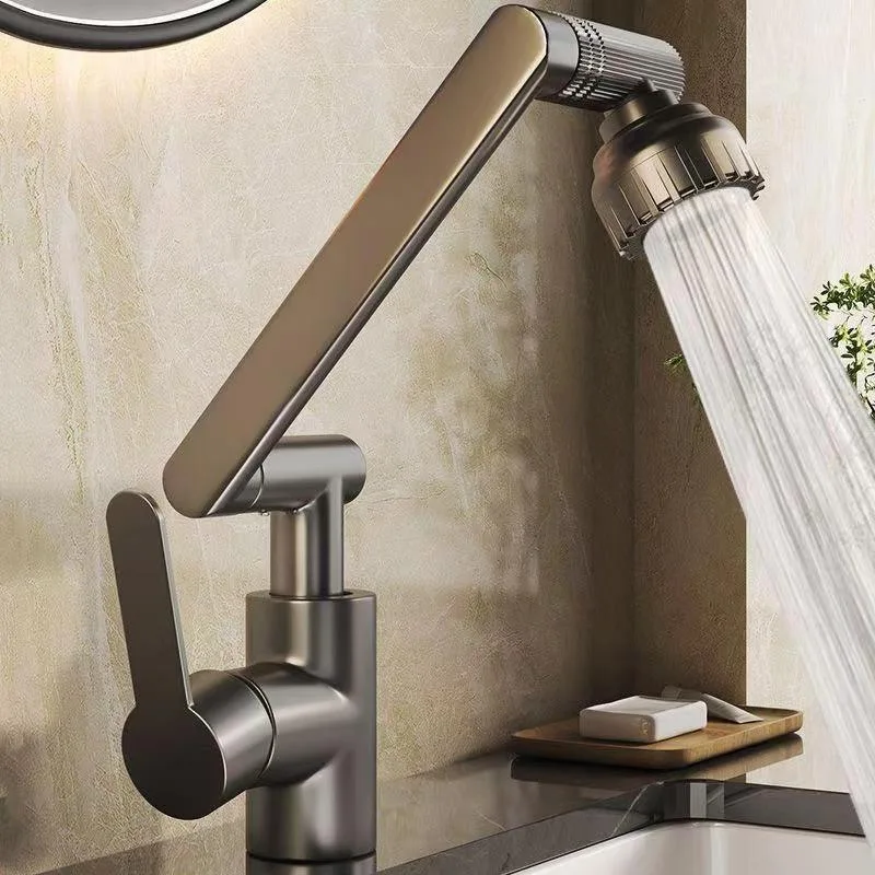 Universal Rotating Dual-mode Faucet Mechanical Arm Wash Basin Kitchen Bathroom Hot And Cold Household Basin Wash Basin Wash Up