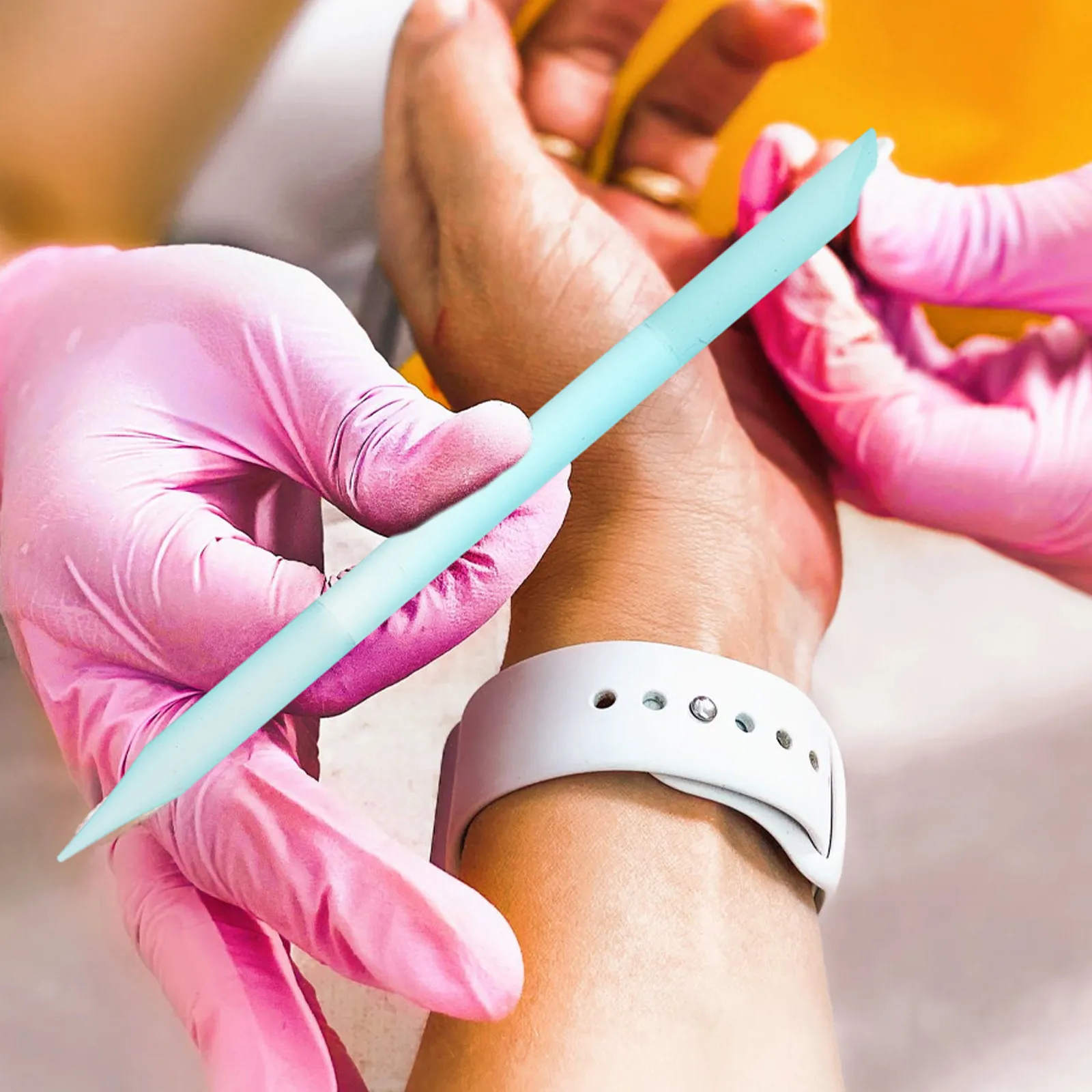 2Pcs Glass Manicure Nail File Fast Efficient Polishing Strips Portable Creative Design for Female Manicure Salon Supply