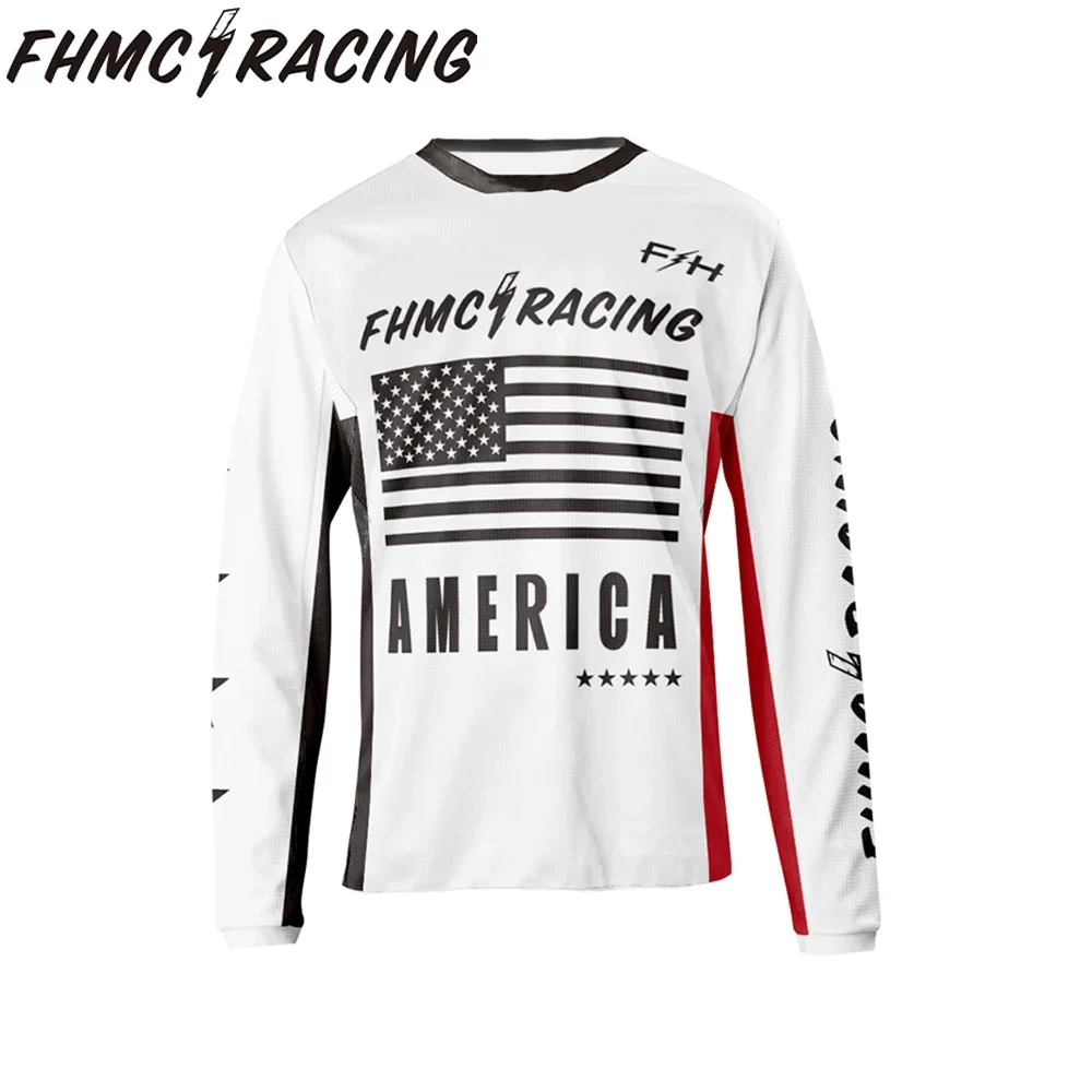 New Style Long Sleeve Motocross Jersey Racing Bike Off-Road Breathable movement Bicycle Shirts Men