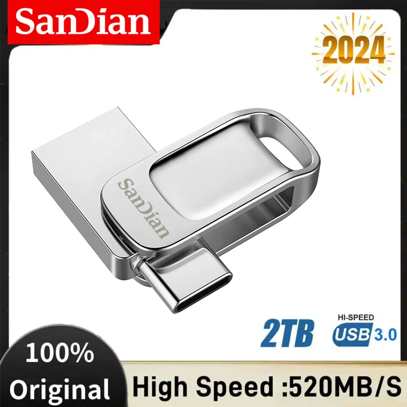 USB 3,1 Flash U Disk 2TB 1TB Typ-C-Schnitts telle 256GB 512GB Handy Computer gegenseitige Übertragung 128g tragbarer USB-Speichers tift