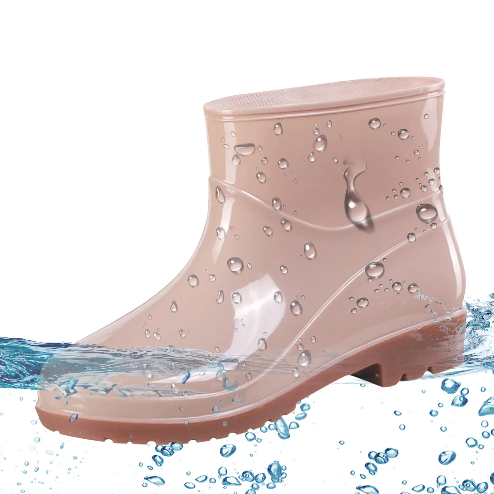 Rain Boots Women Work Garden Galoshes Waterproof Rubber Boot Non-slip Rainshoes Lightweight Soft Sole Botas De Lluvia Para Mujer