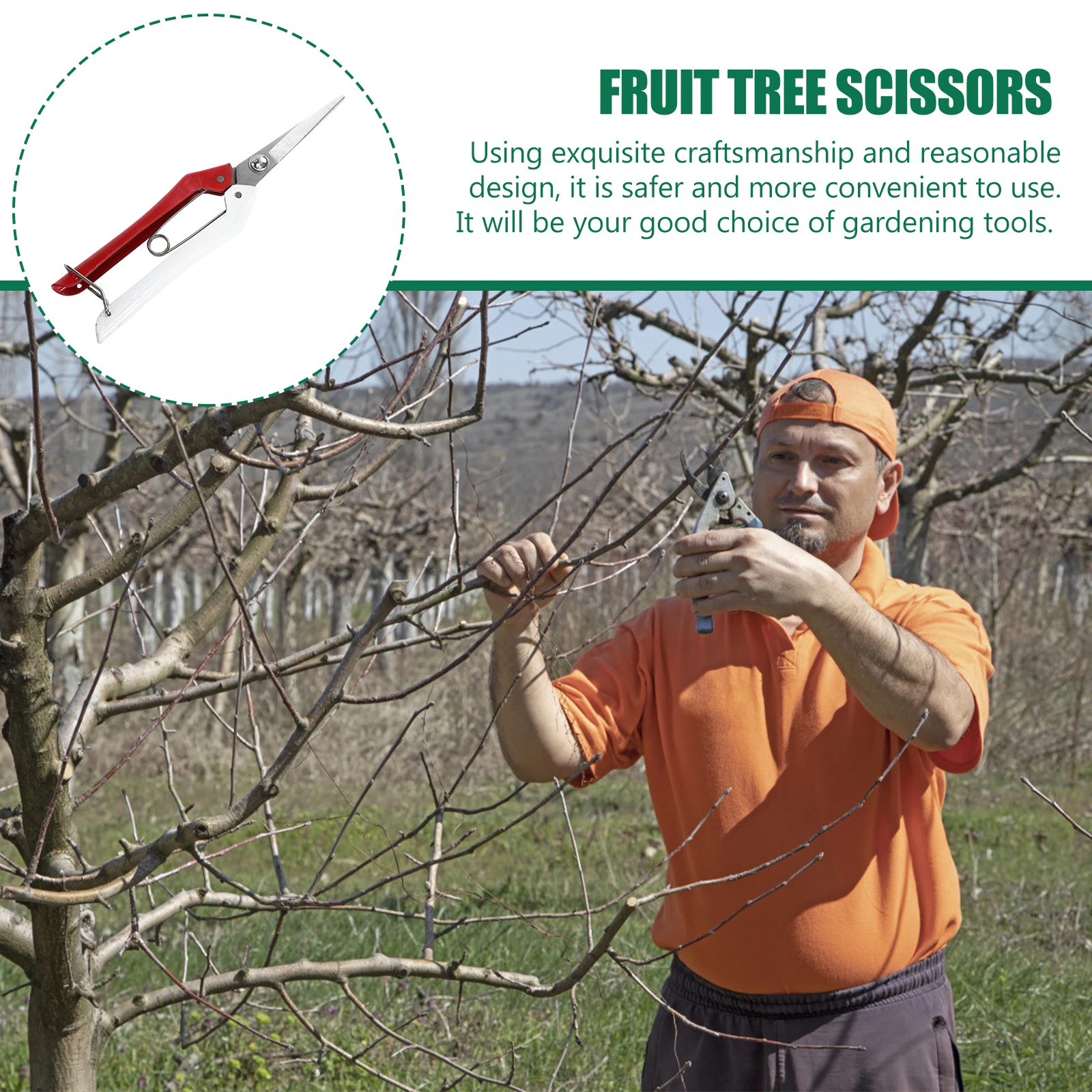 

【】Professional Pruning Shears Strong Steel Garden Trimmer Durable Hand Tool For Shrubs Branches Trimming Fruit Tree Scissors