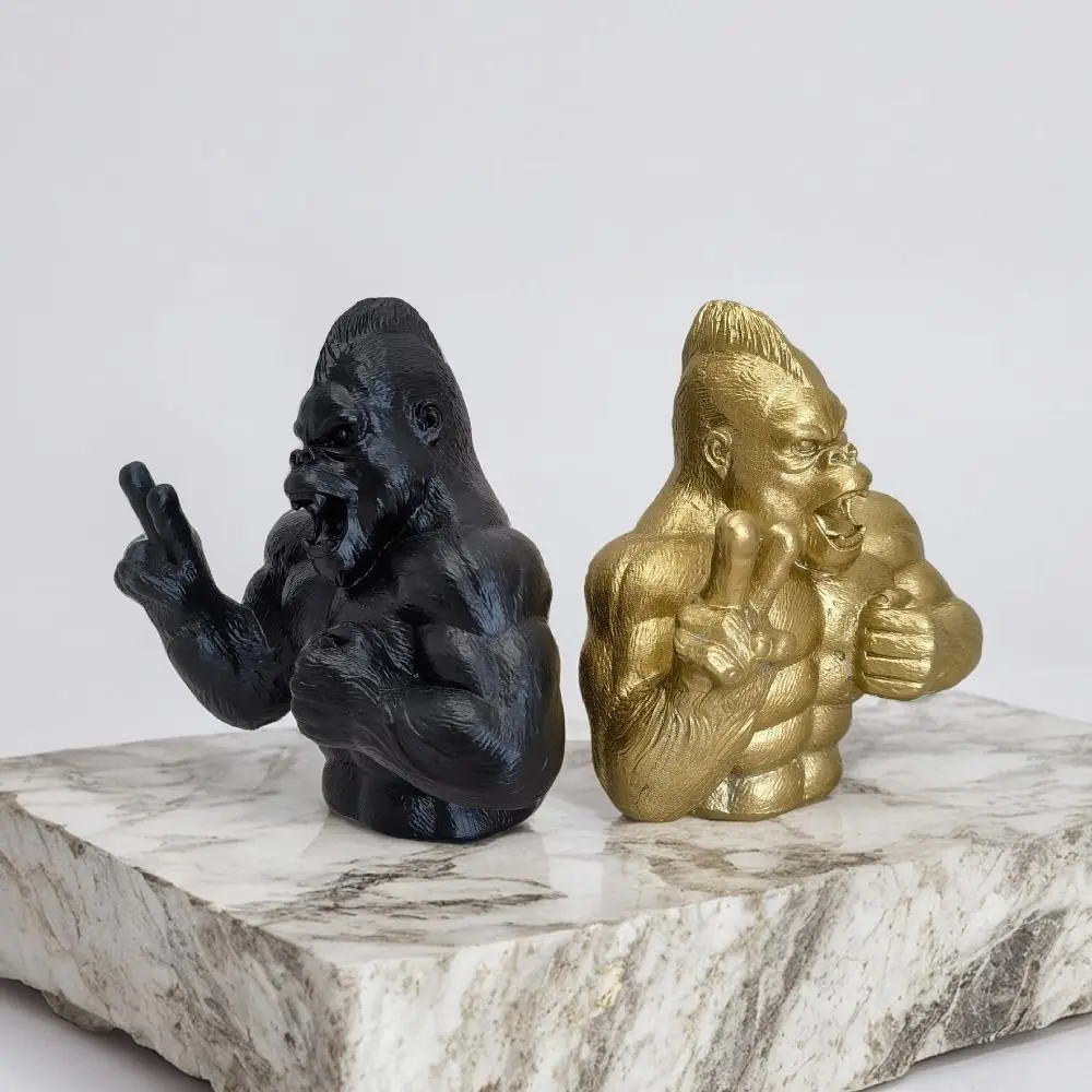 

Desktop Ornament Resin Simulation Orangutan Statue Handicraft Decorative Monkey Toy Sculpture Modern Miniatures Figurine Home