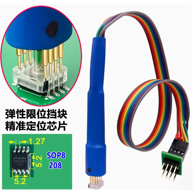 إبرة لرقاقة Sop8 Wson ، حرق ، كتابة ، إبرة زنبركية ، فلاش ، eeeprom ، كابل مبخرة ، 4 قائقي