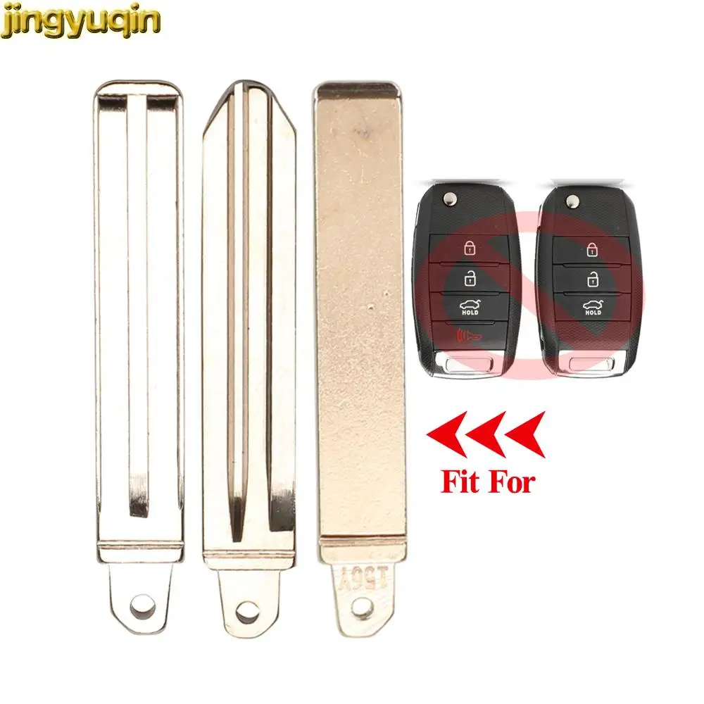 Jingyuqin Remote Car Key Uncut Blade For Hyundai Elantra New Sonata i10 i20 ix25 Tucson Solaris Creta 2016-2019 Blanks