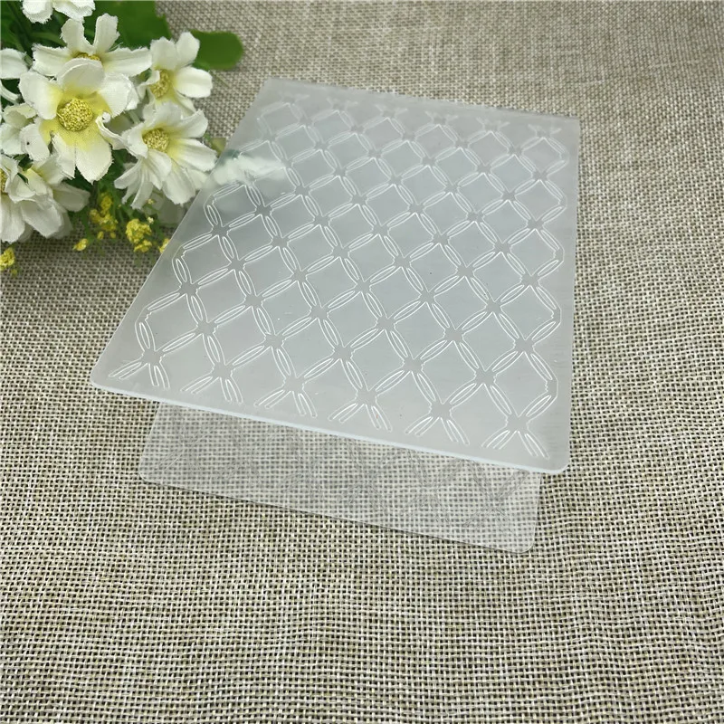 Diamond shape DIY Plastic Embossing Folders for DIY Scrapbooking Paper Craft/Card Making Decoration Supplies