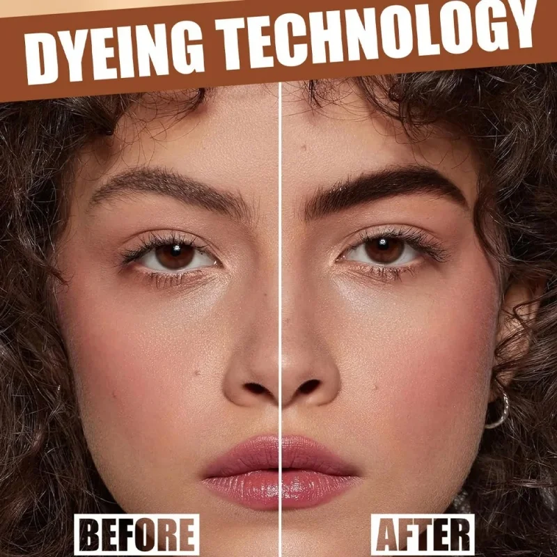 สีติดคิ้วกึ่งถาวร แบบลอกออกได้ พร้อมแปรงในตัว ติดทนนาน สีเข้มข้น กันเหงื่อ