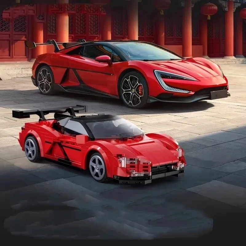 

1:24 Cada Scale China Electric Car Building Blocks Set DIY C55045 Sports Vehicle U9 Bricks Model Toys Children Adults Gift