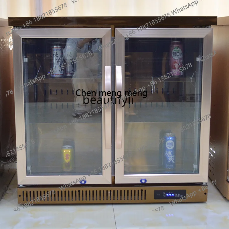 Hot sales  Commercial Mirror Bar Cabinet Embedded Small Hotel Refrigerator Household Beer Beverage Refrigerated Display Cabinet