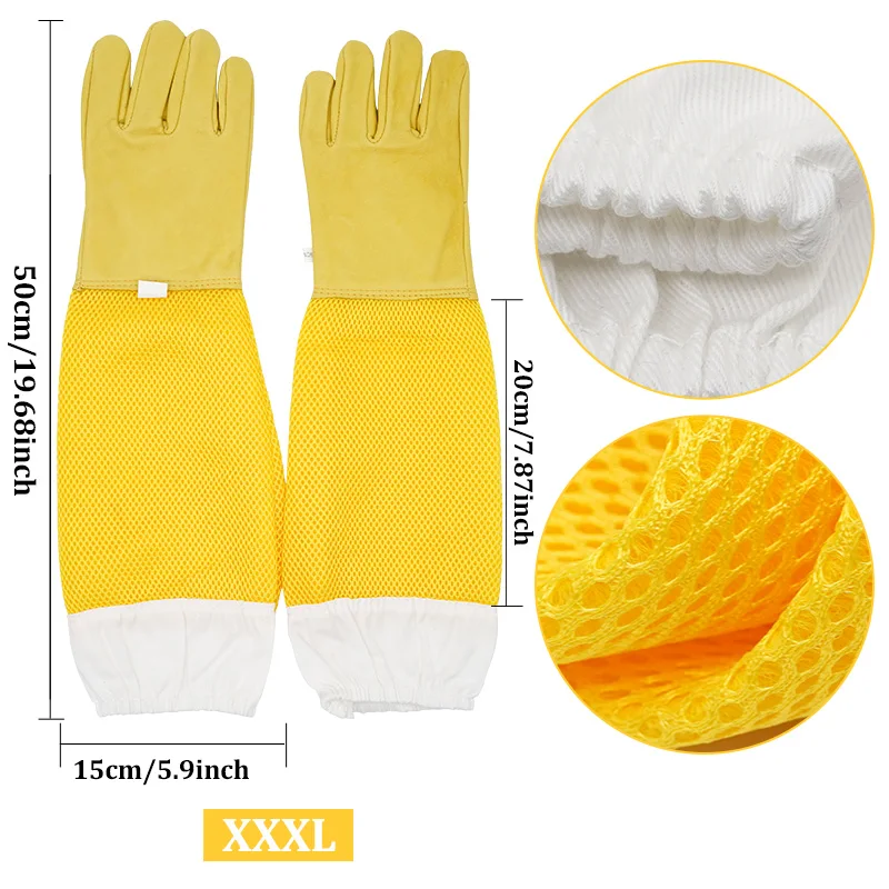 Imker-Imkerei-Handschuhe, Schutzhüllen, belüftet, professionell, Anti-Biene für die Imkerei, Imker verhindern Bienenstock-Werkzeuge