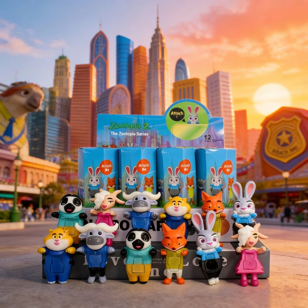 Boîte aveugle de Zootopia Disney, jolie figurine d'action Nick Judy, poupée en peluche, boîte mystère, figurines d'anime, sac à dos pendentif, cadeaux de noël