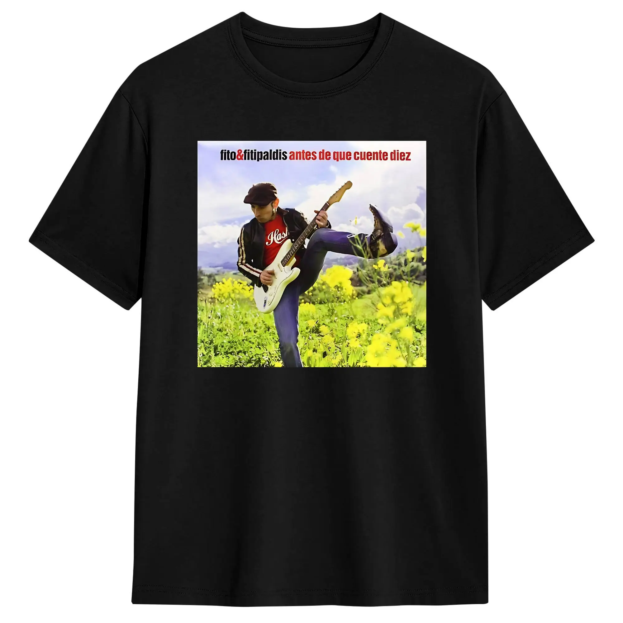 Camiseta con estampado de música española de Fito Fitipaldis Band Rock, camisetas de verano para hombre, ropa de algodón puro con cuello redondo, camiseta de manga corta Y2K