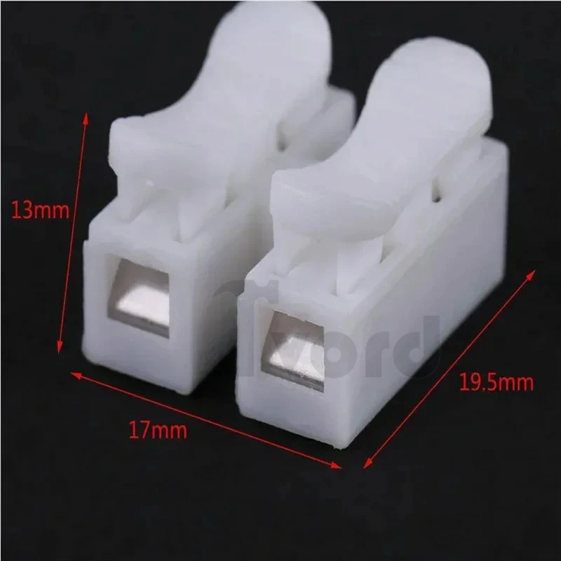 20pcs CH2 Spring Quick Wire Connectors Cable Clamps Terminal Block LED Strip Light Replace Electrical Tapes Cable Clamp Tools