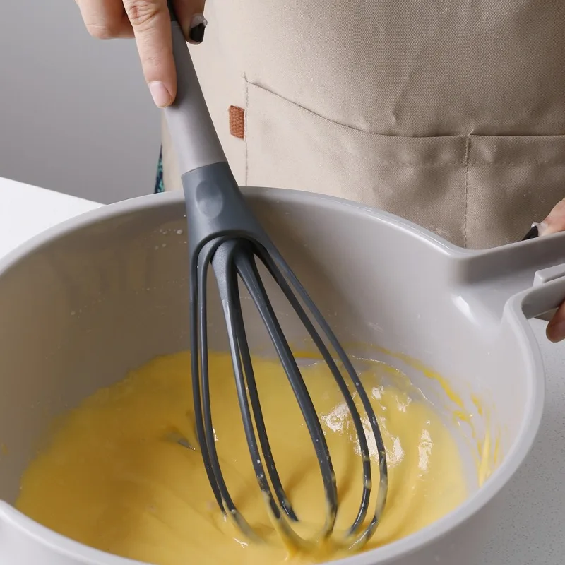 Batidora de Huevos Manual Ergonómica con Varillas para Espumar, Ideal para Mezclar Masa de Pastel y Batir Crema