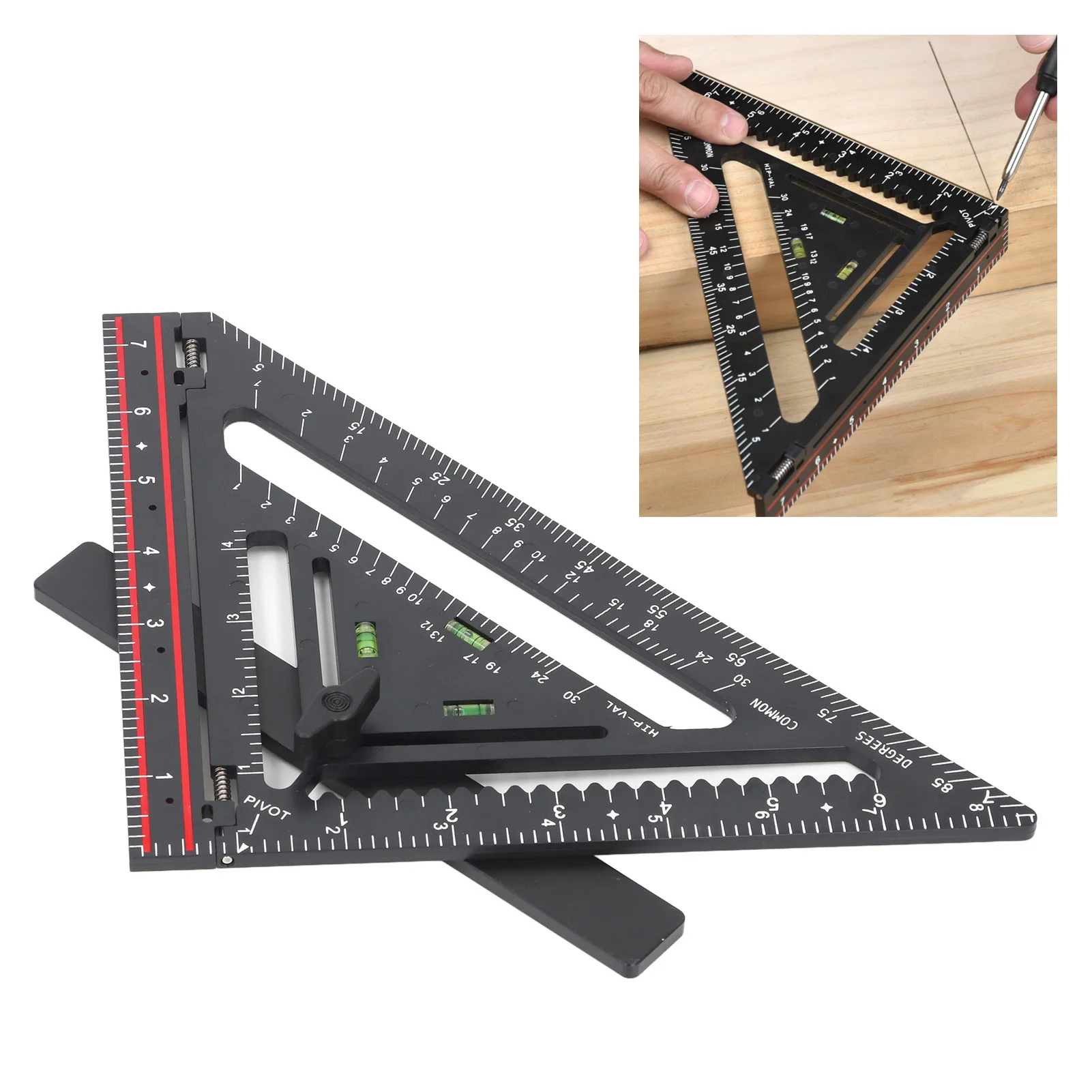 ช่างไม้สแควร์พลาสติก 90 องศาอเนกประสงค์พับกรอบสแควร์สําหรับโครงการงานไม้เฟอร์นิเจอร์การออกแบบสถาปัตยกรรม