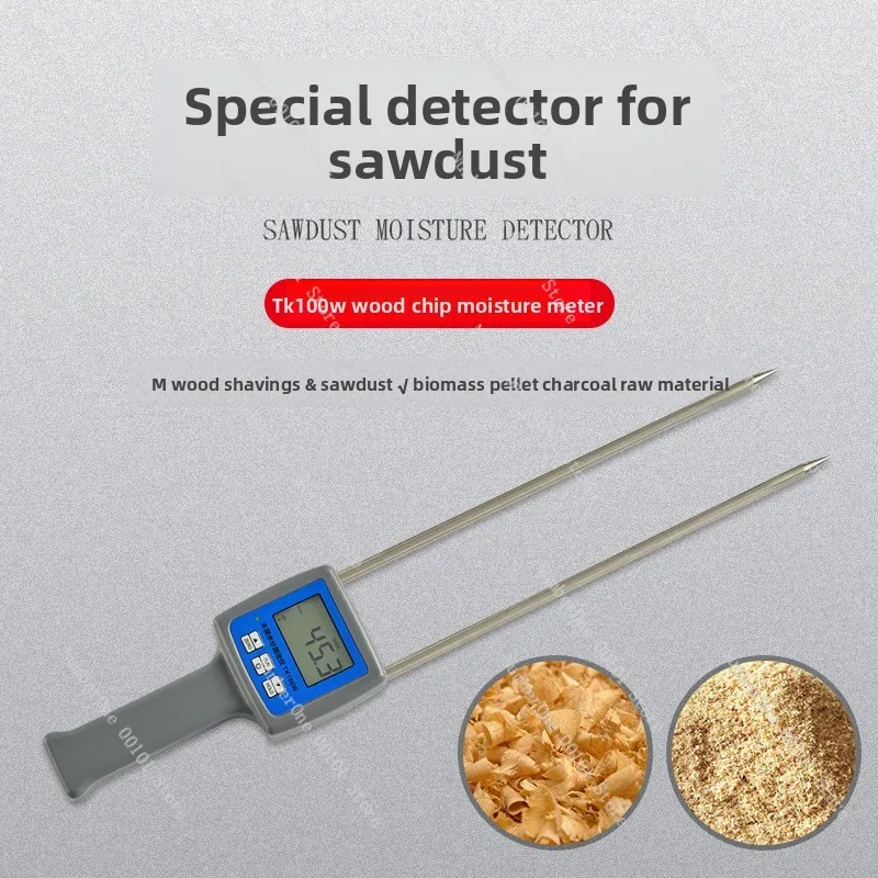 TK100W Wood Chip Moisture Meter, Wood Moisture Meter Bamboo Wood Flour Moisture Content Tester