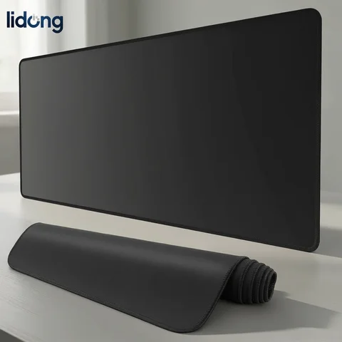 Extended Black Mouse Pads Large Mouse Pad Anti-slip Desk Pad Rubber Mouse Mat Computer Desk Mat Stitched Edge Gaming MousePad