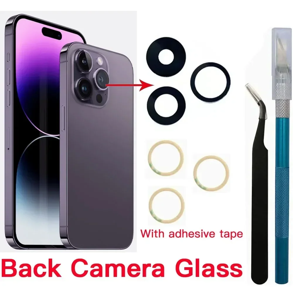 

Back Camera Lens Glass Replacement for IPhone 6 6P 6s 7 8 Plus X XR XS 11 12 13 Pro Max with Adhesive and Remove Tools Kit