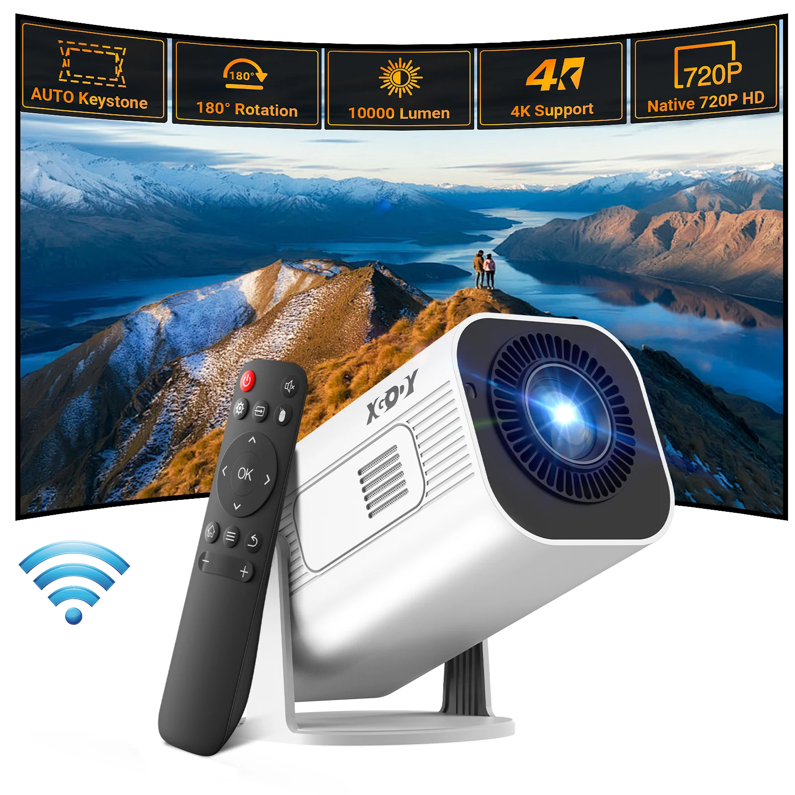 

XGODY Mini 4K Projector HD 1080P Support 5G WiFi BT 10000LM Projector HDMI Beamer Home cinema Theater Auto Keystone Correction