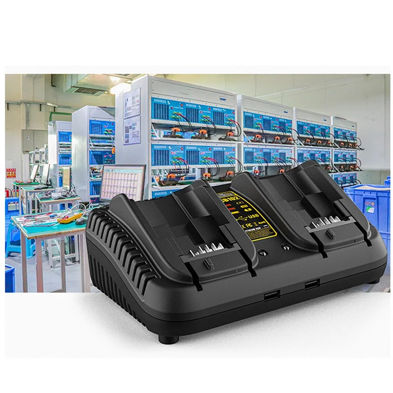 

Dual Charger For DC9310 10V-20V Nicd And Nimh Batteries DW9057 DC9071 DC9091 DC9096 DE9039 DE9095/9096 US Plug