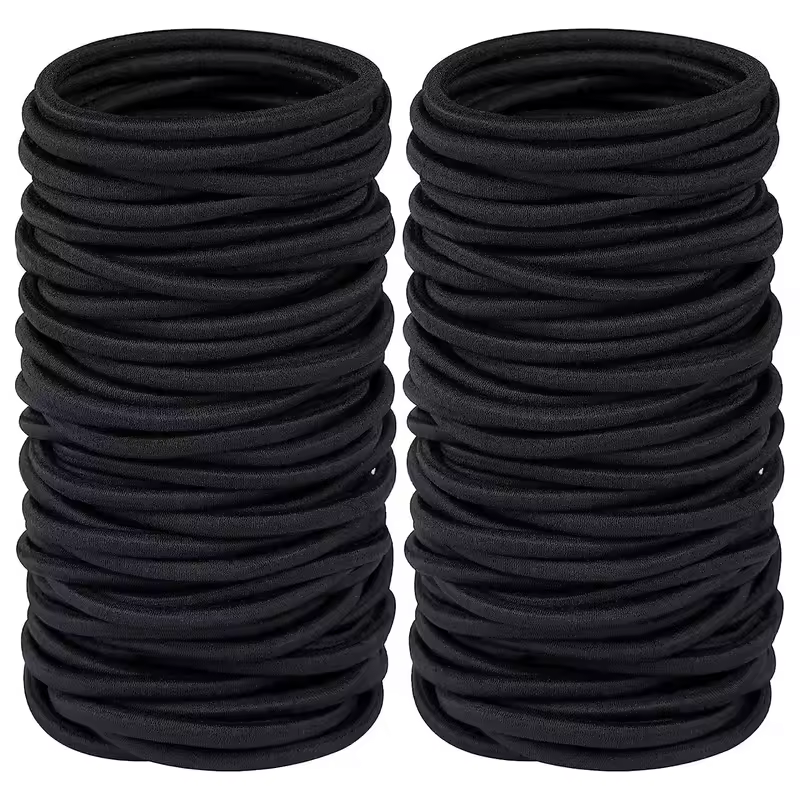 10/30/50pcs 4MM Black Ponytail Holder Elastic Hair Bands Scrunchies For Women Men Girl Lady Hairband Leagues Headband Accessory - Image 10