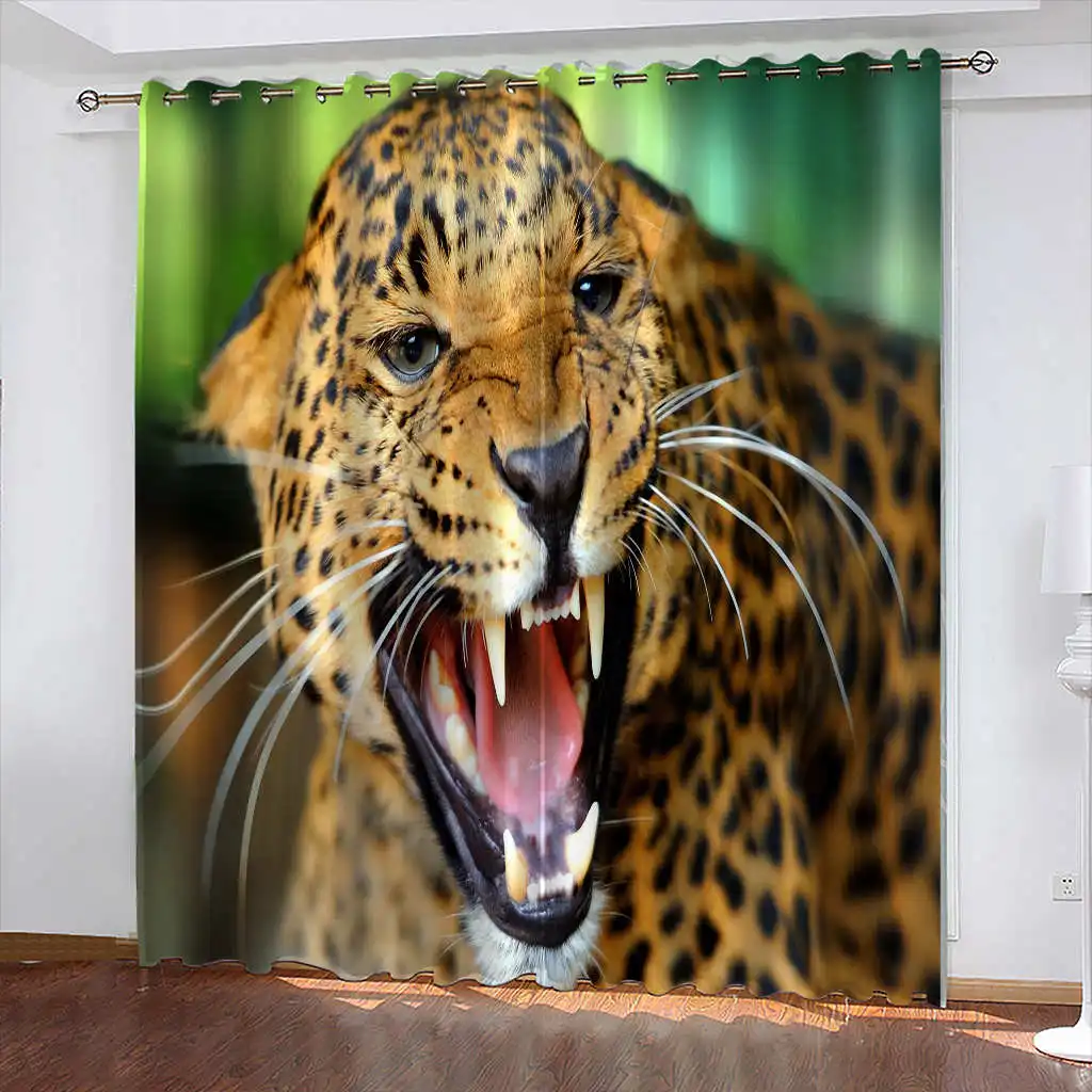 

Cheetah 3D Printing Boys Bedroom Curtains Beast Blackout Curtains Living Room Curtains Curtains for Home Luxury Cotinas De Sala