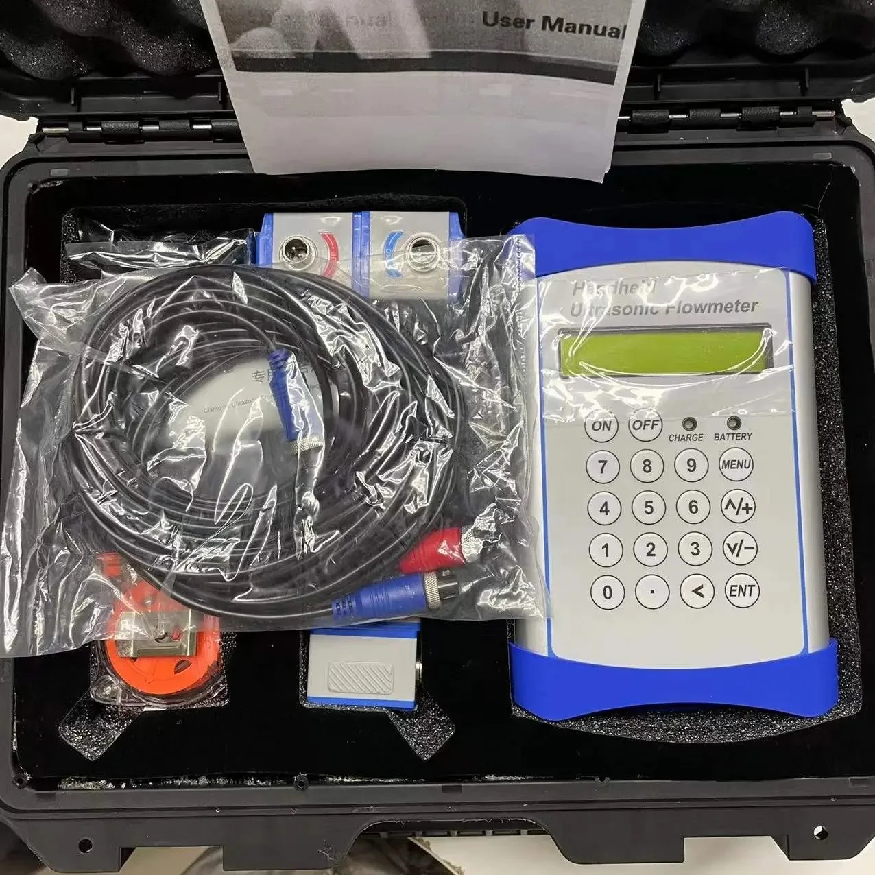 Déterminer TUF-3000L débitmètre à ultrasons DN15-DN6000 l\'eau huile débitmètre diesel testeur de vitesse liquide batterie intégrée