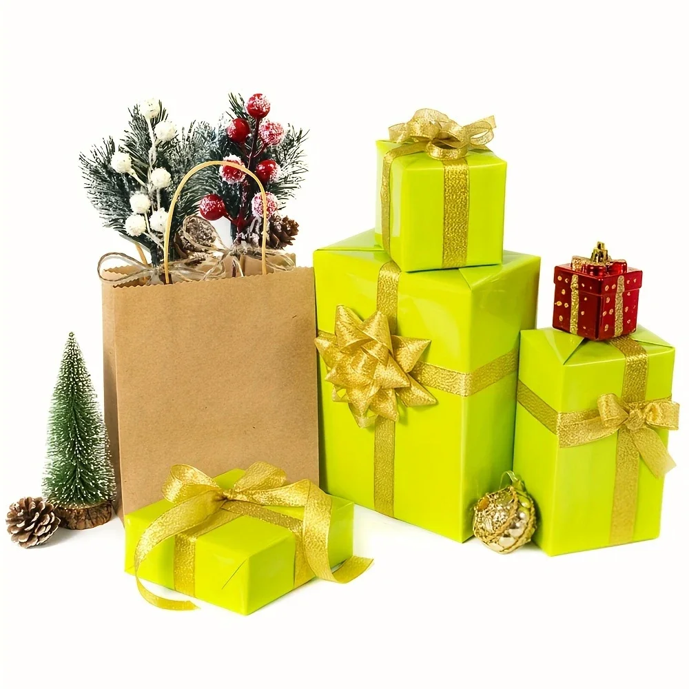 Satu set 5 buah beri musim dingin buatan yang realistis dan cabang pinus untuk dekorasi rumah musiman selama Natal