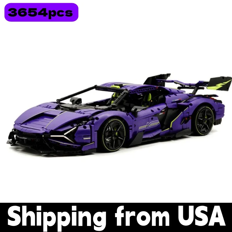 

Technical 1:8 Scale Lambo Supercar Assembly Building Block Model, 3654PCS High-Tech Bricks Set, Creative Toy For Adult
