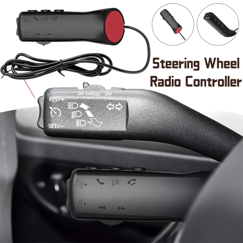 

Universal Car Steering Wheel Button Remote Controller For Stereo Radio GPS GPS Navigation DVD 2 Din Wired Remote Control