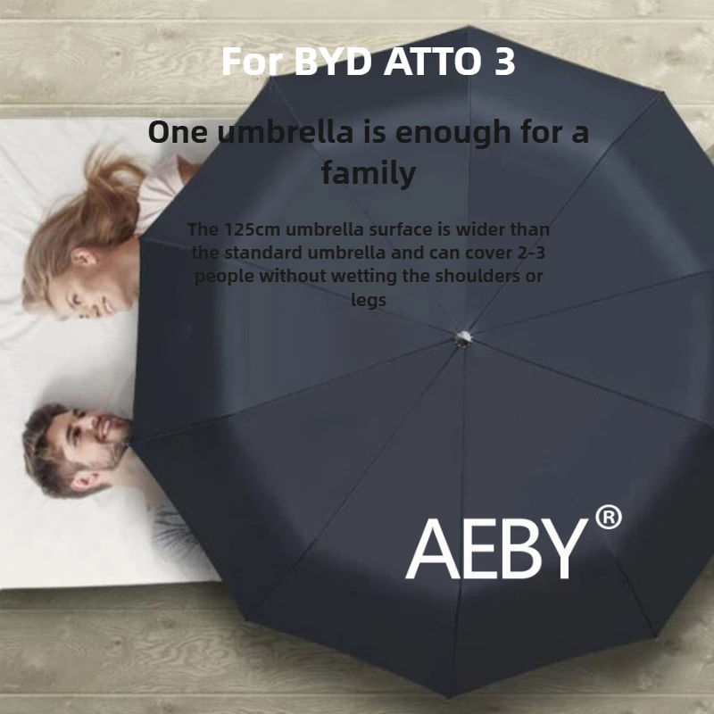 AEBY For BYD ATTO 3 2025 Compact Folding for Sun & Rain,Automatic Compact Sunshade,Automatic Folding Umbrella,Windproof Portable