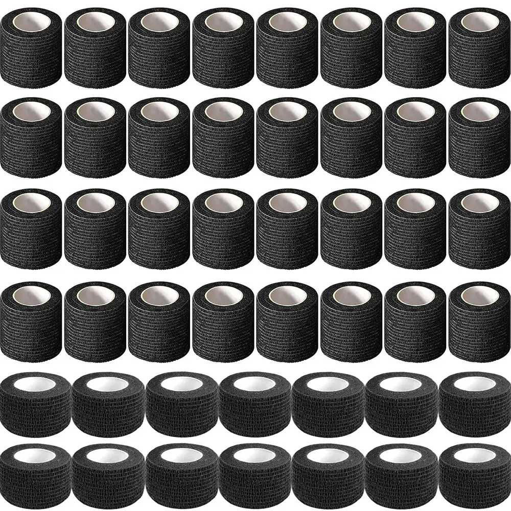 

48/24/12/6/3 шт., ручка для татуировки, повязка, ленты, черные спортивные самоклеящиеся эластичные бинты, аксессуары для татуировок